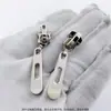 Puxador de Zíper Estilo Minimalista Japonês Puxador Geométrico Vazado Novo Puxador de Zíper Estilo Chinês Puxador Prata Brilhante Acessório Hanfu