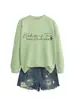 Gentileza é grátis Amazon eBay site independente moletom casual confortável feminino gola redonda manga longa para comércio exterior
