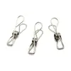 Clip de Resorte de Alambre de Acero Inoxidable Sólido Clip de Cola Larga para Secar Pescado, Ropa, Calcetines, Clip a Prueba de Viento para Pantalones, Clip Metálico de Almacenamiento