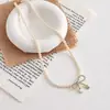 Nk-348 Nuevo Collar de Perlas de Agua Dulce Natural con Lazo para Mujer Joyería de Moda Versátil Diseño de Nicho Perla