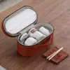 Conjunto de Chá de Viagem Portátil ao Ar Livre Cerâmica Copo Rápido para Chá Conjunto para Evento Corporativo Presente para Cliente com Logo