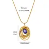 Moda Europea y Americana Líneas Geométricas Pendientes Ojo Turco de Acero Inoxidable Personalizado Pendientes Exagerados para Mujer con Sentido del Diseño