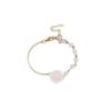Rosa vermelha e branca Rosa Pérola Flor Namorada Pulseira para Mulheres Estilo Francês Nicho Elegante High-end Pulseira de Pérolas