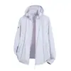 Ropa de Verano para Hombre y Mujer de Seda de Hielo con Protección Solar, Absorbente de Sudor y de Secado Rápido, Estilo Pareja, Anti-UV, Cuello Alto, Chaqueta Moderna de Color Sólido, Ropa de Protección Solar