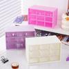 Caja de almacenamiento Jiugongge, mesa de clasificación, joyero, cajón transparente para accesorios para el cabello, joyero de escritorio