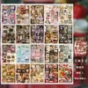 Serie de pegatinas período de apreciación del sabor estilo antiguo japonés material de mano cuenta de millet DIY collage decorativo
