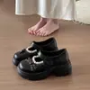 Nuevos Zapatos de Mujer Bajos Individuales Estilo Británico con Lazo Retro Verano 2026 JK Versátiles Mary Janes de Punta Redonda Zapatos Pequeños de Cuero