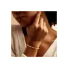 Amazon Transfronterizo Doce Pulseras de Piedras de Nacimiento, de Moda, Sencillas, Personalizadas, Pulseras Casuales de Bolas Doradas, Cuerda Elástica, Regalos para Mujeres