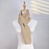 Bufanda Calentadora de Cuello para Otoño e Invierno, Bufanda de Punto Versátil de Color Sólido para Estudiantes, Braga para Cuello Unisex para Protección del Cuello y Calidez