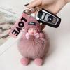 Llavero de peluche con forma de muñeco de zorro durmiendo, colgante para bolso de peluche, regalo para novia