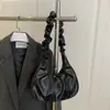 Bolsa de Mão Pequena Plissada Estilo Francês para Mulheres, Novo Modelo 2025, Sensação de Luxo, Estilo Delicado, Bolsa de Ombro Nuvem Transversal, Bolsa de Axila para Mulheres