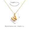 Colar com Pingente de Letra Personalizado Transfronteiriço Banhado a Ouro 18K 26 Letras, Corrente Clavicular, Colar com Pingente Tridimensional Estilo Ins, Versátil