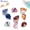 Zirconia de Gota de Agua Yongjia Zirconia Sintética Piedra Bruta Forma de Pera Piedra Bruta Circonita Cúbica Cristal Brillante Piedra Bruta
