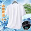 Fábrica Atacado Masculino Manga Curta Verão Nova Malha Solta Tamanho Grande Gordo Secagem Rápida Esportes Lazer Gelo Seda Camiseta