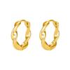Aretes de Aro Lisos Elegantes Retro Europeos y Americanos de Lujo Accesible Aguja de Plata S925 Metal Estilo Moda Versátiles Aretes Femeninos