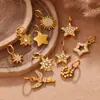 Acessórios de Joias Europeus e Americanos Transfronteiriços de Alto Padrão com Pingente de Estrela e Lua e Anjo com Diamantes Brilhantes e Design de Sol e Flecha