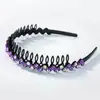 Tiara de Strass com Dentes Amazon, Presilha de Cabelo de Strass Antiderrapante, Grampo de Cabelo Feminino Elegante e Versátil, Acessório de Cabelo para Lavar o Rosto, Tiara