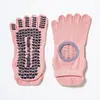 Calcetines de Yoga de Cinco Dedos para Mujer, Antideslizantes Profesionales, Transpirables Finos Estilo Verano, Entrenamiento Físico, Calcetines Tobilleros con Dedos Separados Específicos para Pilates