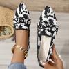 Zapatos Casuales para Mujer de Punto Volador de Nuevo Estilo para Primavera y Otoño, Puntiagudos, Adelgazantes, Planos sin Cordones, con Lazo