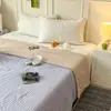 Colcha de Verano Estilo Ins de Mezcla de Algodón y Spandex Hilo de Hielo, Colcha de Aire Acondicionado con Diseño Floral Femenino, Colcha Refrescante de Verano, Núcleo de Colcha Individual