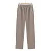 Pantalones casuales de pana de pierna recta para mamá, adecuados para mujeres de mediana edad y mayores, con forro polar para mayor calidez en primavera, otoño e invierno, diseño de cintura alta