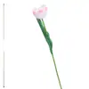 Flor artificial PU tulipán abierto tacto hidratante 5 ramos artificiales de boda flor falsa accesorios para fotografía tulipán