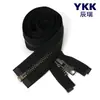 Cremallera metálica YKK al por mayor en stock, No. 5 cremalleras de bronce antiguo de una sola apertura para ropa y chaquetas, tirador de metal YKK