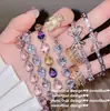 Pulsera Huevo de Paloma de Cristal Chapada en Platino 18K Dulce Elegante Micro Incrustación Zirconia Gota de Agua Joyería Vintage de Lujo Ligero