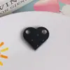 Chaveiro Acessórios Blocos de Montar Amor de Cor Material para Joias DIY Pingente Emendável Coração de Pêssego Duplo Furo Pendurado Artesanal
