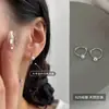 Brincos de Prata Esterlina S925 com Pérolas Naturais de Água Doce, Estilo Coreano, Simples, Doces, Exquisitos, Modernos, Versáteis, Brincos com Design de Nicho