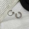 Aretes de Clip para Oreja Nicho Francés Metal Bola Aretes estilo Frío Hong Kong Muy Simple Temperamento Alta Gama Celebridad de Internet