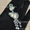 Colgante de Calabaza con Incrustaciones de Calcedonia Blanco Hielo Chapado en Plata al por Mayor, Nuevo Estilo Chino Ágata Fortuna y Prosperidad Colgante de Collar de Jade Joyería