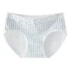 Ropa interior de algodón puro impresa antibacteriana de 10A para mujer, Braguitas de encaje Fresh Girl de cintura media, Entrepierna extendida de algodón puro