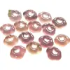 Collar con Candado Nube Rosa de Ágata Natural para Mujer, Cadena para Clavícula de Calcedonia Rosa Flor de Cerezo Hielo de Alta Calidad, Colgante