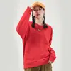 Novo suéter de algodão com ombros caídos e gola redonda 330g terry de algodão penteado colapso solto Marca Tide Casaco de rua alta masculino Tide