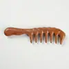 Pente de Sândalo Pente Massageador Dragão e Fênix Pente Ondulado de Sândalo para Uso Doméstico Pente com Cabo Larga para Mulheres Pente de Dentes Largos