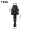 Portabrocas de Tres Mordazas Auto-Centrante de Cambio Rápido de 0.3-6.5mm Portabrocas de Empuje Hacia Atrás con Vástago Hexagonal Portabrocas para Taladro con Varilla Hexagonal de 1/4