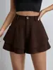 Primavera 2026 Europeo y Americano Amazon Transfronterizo Nuevo Estilo Versátil Elegante Falda Pantalón de Cintura Alta Adelgazante Línea A Versátil para Mujer