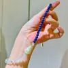 Collar de Lapis Lázuli Natural, Cristal Blanco y Perla Barroca de Agua Dulce Cadena para Clavícula