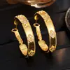 Pendientes de Aro de Diamante de Material de Cobre Transfronterizos Oro y Plata Dos Tonos Moda Lujo Ligero Pendientes para Mujer Venta al por Mayor