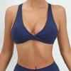 Ropa interior deportiva nueva europea y americana para mujer, chaleco de yoga profesional para correr a prueba de golpes con almohadilla para el pecho, sujetador de fitness con espalda de belleza.