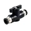 Válvula Pneumática BUC4/6/8/10/12mm Mangueira de Ar Conector Rápido Válvula Manual Válvula de Esfera Interruptor