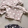 Camiseta Interior para Niños, Ropa Infantil Estilo Coreano, Camiseta de Punto con Lunares para Bebé Otoño, Conjunto de Otoño para Bebé, Camiseta de Punto 100% Algodón