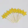 Decoração de bolo de cozimento com pó de ouro de cor fria Cartão de papel flor estrela Multi-Amor Plug-in