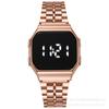 Suministro Directo de Fábrica Reloj LED de Correa de Acero F91 Cuadrado Moda Comercio Exterior Reloj Electrónico Estudiantil para Hombre y Mujer Pantalla Táctil Reloj Electrónico