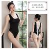 Mi Ke Lencería Sexy Cuello de Encaje Espalda Descubierta Cinta Negro Sexy Uniforme de Juego Tentación Sexy para Mujer 8338