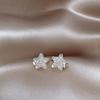 Brincos de estrela de diamante flash de estilo coreano para mulheres luz de luxo elegante distintivo requintado todos os brincos de prata esterlina 925 de alta qualidade