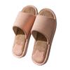 Pantuflas de Lino para Hombre Transpirables para Interior Hogar Antideslizantes Suela Suave Absorbentes de Sudor Primavera y Otoño Cuatro Estaciones Zapatos de Tela de Lino de Algodón para Mujer