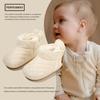 Novos Sapatos de Algodão para Bebê de Inverno 6-12 Meses Botas de Neve Masculinas Sapatos para Crianças Pequenas com Forro de Lã Femininos Sapatos de Inverno com Solado Macio