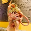 Boneco Urso de Lã de Resina Desenho Animado Chaveiro de Carro Moda Urso Fofo Pingente de Bolsa Presente Criativo